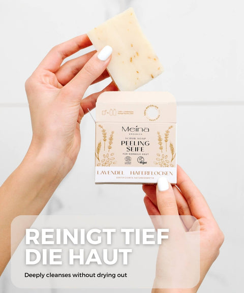 Peeling Seife mit Lavendel und Haferflocken